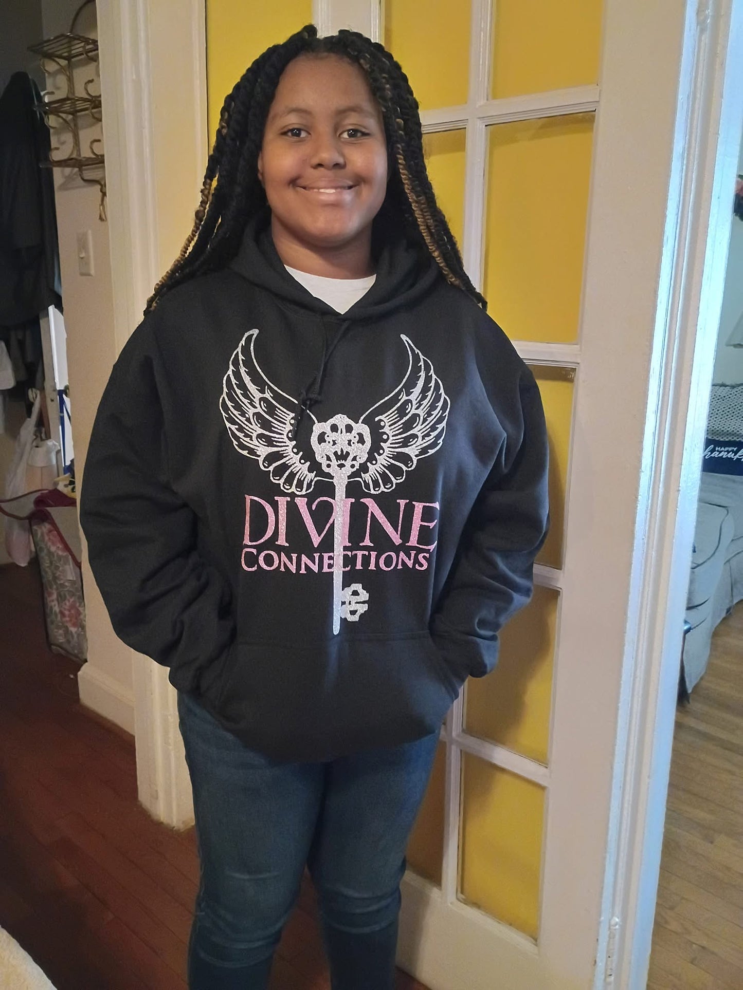 Black Divine Connections Custom Hoodie