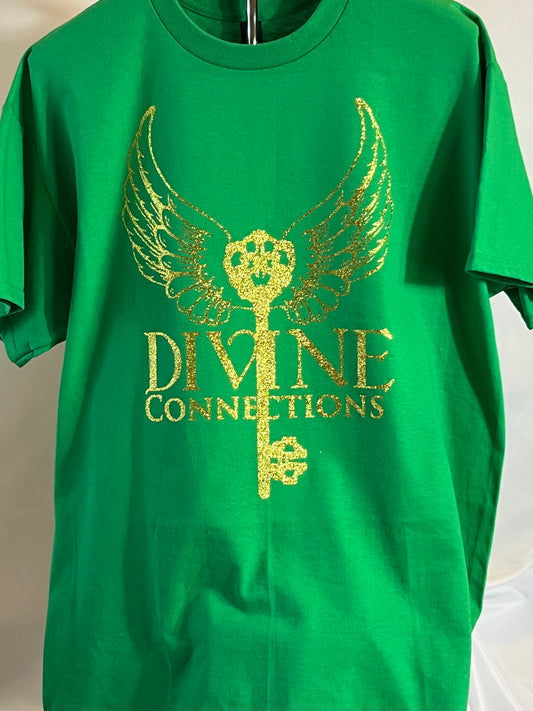 Green & Gold Divine Connections Custom T-Shirt