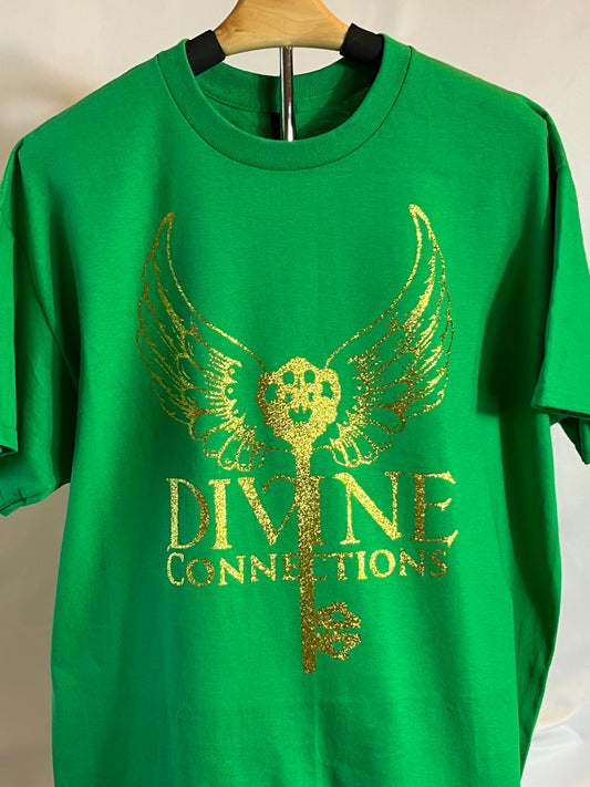 Green & Gold Divine Connections Custom T-Shirt